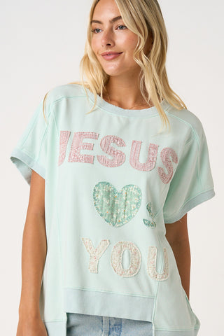 ICY MINT JESUS LOVES YOU TOP
