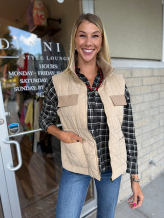 ADJUSTABLE QUILTED VEST
