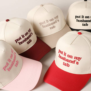 Husband's tab Cap-Red