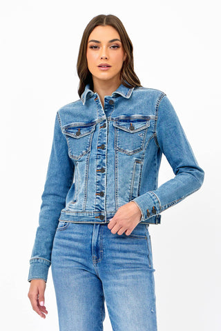 HIDDEN - Trucker Jacket-MEDWASH