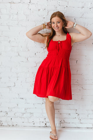 ARIEL RED MINI DRESS