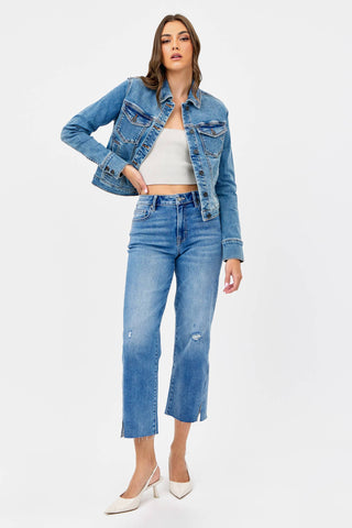HIDDEN - Trucker Jacket-MEDWASH