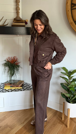 RISK TAKER FAUX SUEDE JACKET
