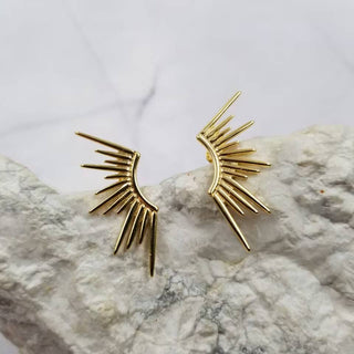 Gold Sun Earrings