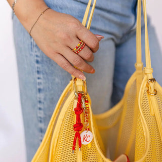 KC BAG CHARM: RED|YEL
