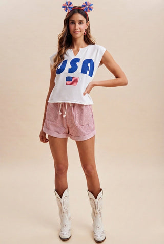 4TH OF JULY STRIPE SHORTS