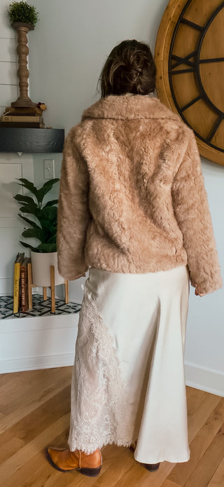 DELA FAUX FUR TOGGLE COAT