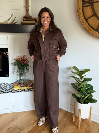 RISK TAKER FAUX SUEDE PANTS