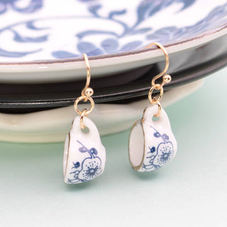 Vintage Ceramic TeaCup Earrings