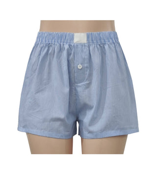 Gingham Boxer Shorts-BLUE