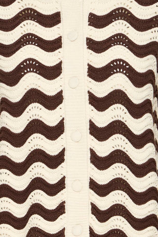 MOCHA WAVE KNIT CARDIGAN