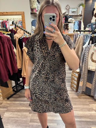 THML- DYLAN CHEETAH DRESS