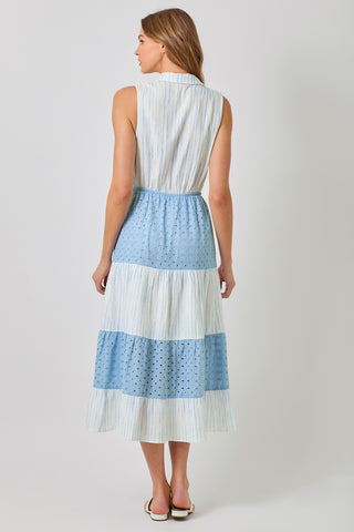 MY-SVLESS MAXI -BLUE&WHITE