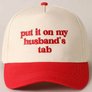 Husband's tab Cap-Red