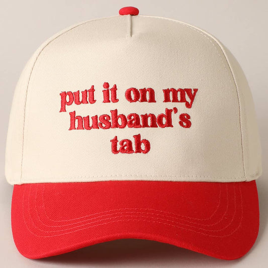 Husband's tab Cap-Red