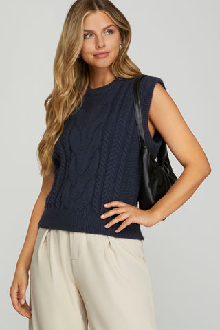 S+S- NAUTICAL NAVY TOP