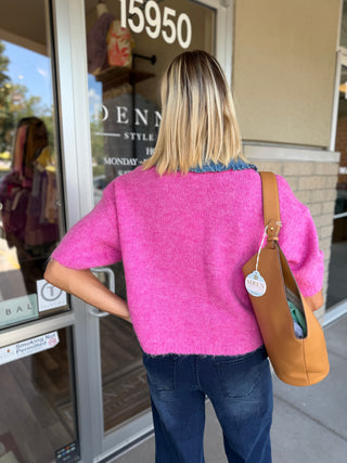 BYOTIA PINK LIGHTWEIGHT SWEATER SHIRT