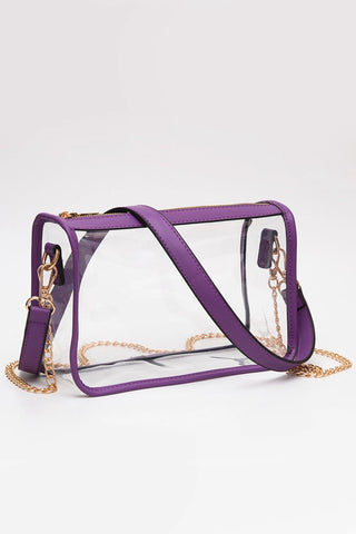 CLEAR|PURP RECTANGLE STADIUM BAG