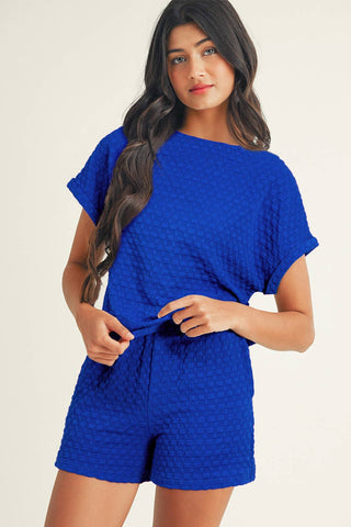 Flower Print Set - Royal Blue