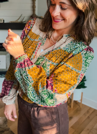 BRIELLE TIE UP BLOUSE