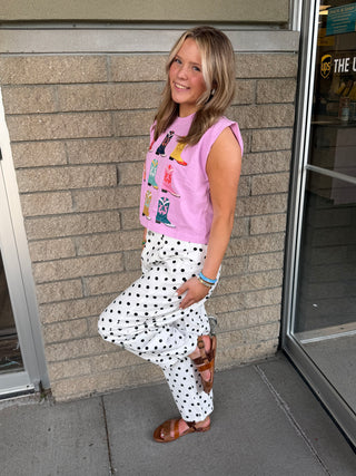 MULTICOLOR BOOT MUSCLE TANK