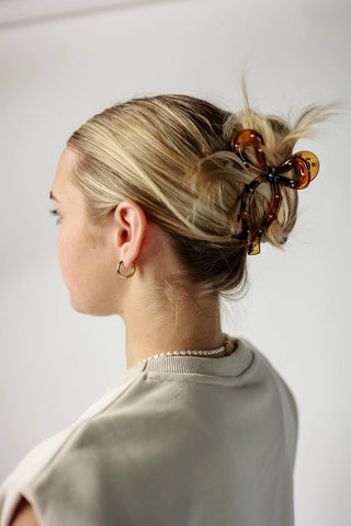 STUDDED BOW HAIR CLIPS