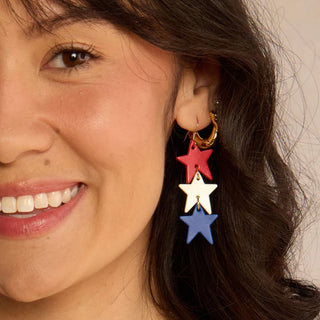 RED, WHT & BLUE LIBERTY EARRINGS