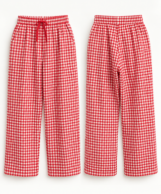 GINGHAM RED PANTS