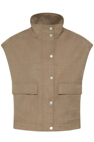 TAUPE UTILITY VEST