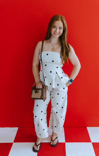GRACE POLKADOT TUBE TOP SET