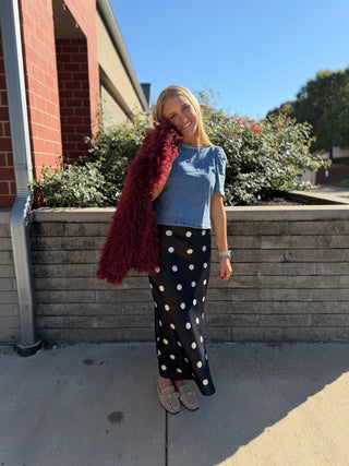 MEADOW POLKA DOT SKIRT