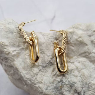 Double Hoop Gold Earring