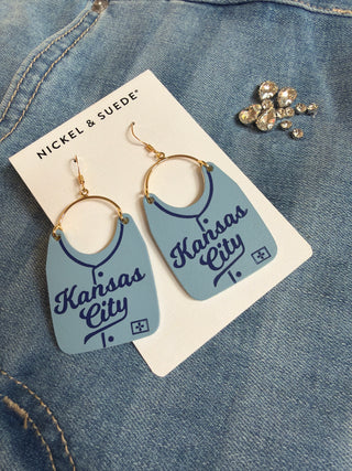 N&S KC Baseball Jersey Earrings