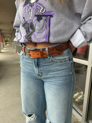 R&W-BELT-FEATHER ME PRETTY