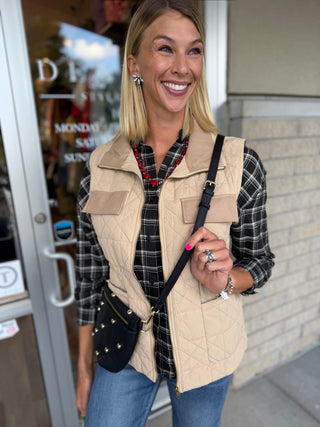 RIVER PLAID BUTTON UP