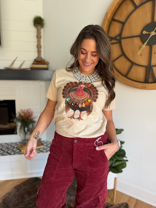 JEWELED TURKEY TEE