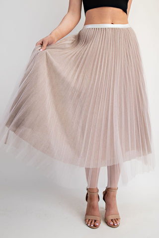 EE-GLITTERY MIDI SKIRT