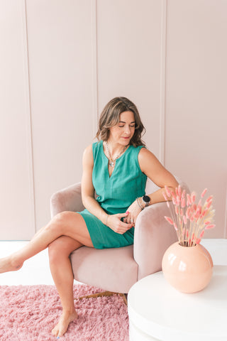 SADDLE STITCH TANK DRESS