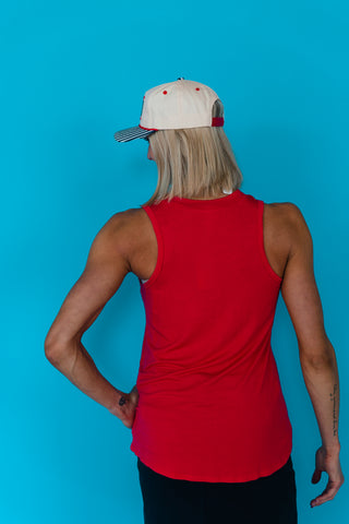 V NECK BAMBOO KNIT TANK - TWO COLORS