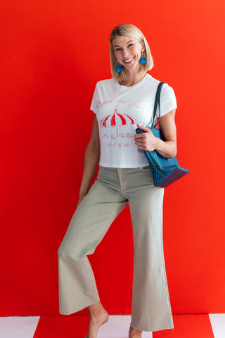 FIONA ARYM GREEN DENIM