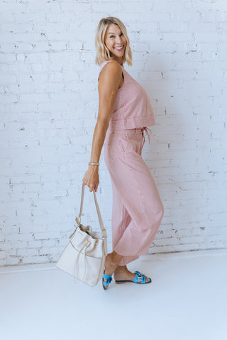 BYLARO RED STRIPED PANTS