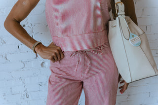 BYLARO RED STRIPED PANTS