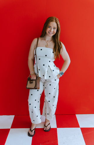 GRACE POLKADOT TUBE TOP SET