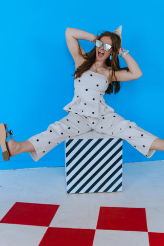 GRACE POLKADOT TUBE TOP SET