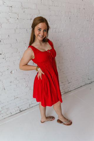 ARIEL RED MINI DRESS