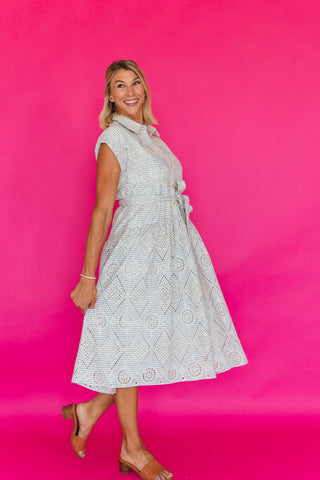 ZENITH EYELETTE DRESS