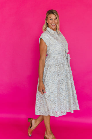 ZENITH EYELETTE DRESS