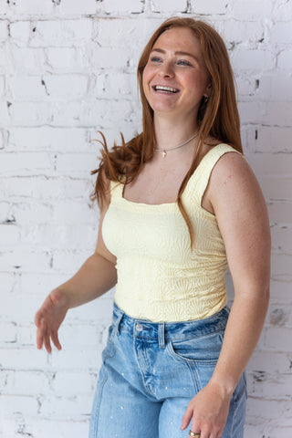 LACE TEXTURED SQUARE TANKS
