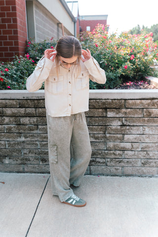 WASHED TENCEL BUTTON UP