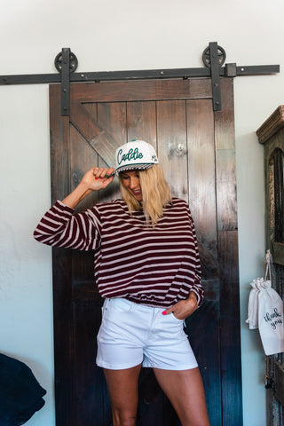 HEIDI STRIPED L/S TOP